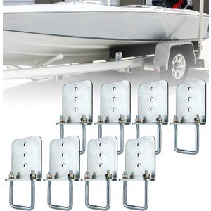 Heavy-Duty Steel 6" L-Type Boat Trailer Bunk Bracket Kit Fit for 3x3 Boat Trailer Crossmembers