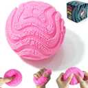 2 x Fuzzy Squeeze Ball, Soft Plush Squeeze Toy, Stretchy Sensory Stress Ball for Kids and Adults, Fun Desk Toy for Home School Office (Pink)