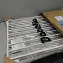 Babelio Baby Gate for Stairs, Kitchen & Doorways, 26-43" W 28" H No Bottom Bar| Easy Installation| One-Handed Operation| Auto-Close| Hardware Mount (Drill Needed) Safety Dog/Pet Gate Indoor (White)