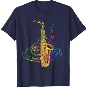 Set Of 3 ax Player Gift Idea Saxophonist Music Notes Saxophone T-Shirt Small
