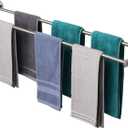 TocTen Double Bath Towel Bar - Thicken SUS304 Stainless Steel Towel Rack for Bathroom, Bathroom Accessories Double Towel Rod Heavy Duty Wall Mounted Towel Holder (Brushed Nickel, 33 in)