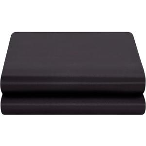 Satin Flat Sheet Only, Full Flat Sheet, 1 - Piece Black Top Sheet, Extra Soft Silk Flat Bed Sheets Sold Separately Full - Black