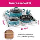 HOLDN STORAGE Pull Out Cabinet Organizer, Heavy Duty Caddy  -20W x 21D - Requires At Least 21-1/4 Cabinet Opening, Steel Metal Cabinet Drawers Slide Out, Chrome