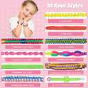 Friendship Bracelet Making Kit, String Bracelets Maker Craft, Kids Jewelry Making Kit, Arts and Crafts for Kids, Christmas Birthday Gifts for Girls (Yellow Purple)