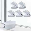 4 Pack Window Locks, Diecast Durable Design, Compatible with Horizontal and Vertical Window, Fit 1/16 inch(0.16cm) up to Wide Rail Easy Installation Enhanced Safety (1-3/16 Inch Short Version,White)