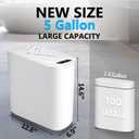 TIPGO 5 Gallon Motion Senor Bathroom Trash Can with Lid, Automatic Garbage Can Touchless, Smart Plastic Waste Basket for Narrow Spaces, Bathroom, Office, Bedroom, Living Room (White)
