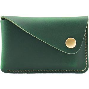 Retro Leather Card Wallet Men Business Bank Card Holder Thin Credit Card Case Convenient Small Cards Pack Cash Pocket (Green)