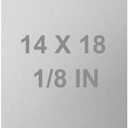 Lswteiz 6061 T651 Aluminum Sheet Metal 14 x 18 x 1/8 (0.125') Inch Flat Plain Aluminum Plate Covered with Protective Film, Heat Treatable Rectangle 3MM Metal Plate for Crafting, Industrial