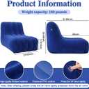 12 Pcs Inflatable Chairs Blow up Couch with Pump,Royal Blue, 33.46 x 23.62 x 25.20 inches