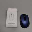 Wireless Mouse, D-09 Computer Mouse USB Cordless Mice for Laptop, Ergo Grips, Lightspeed 5-Level 2400 DPI, 16 Months Battery, Portable for PC Mac Chromebook (Sapphire Blue, 1 Pack)