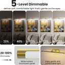 24" Picture Lights for Wall with 8000mAh Battery - Brass Operated Wireless Wall Art Light with Remote Control for Large Portrait & Paintings Art, 24IN 1Pack