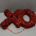 Holiday Home Tinsel XO Decoration - Red