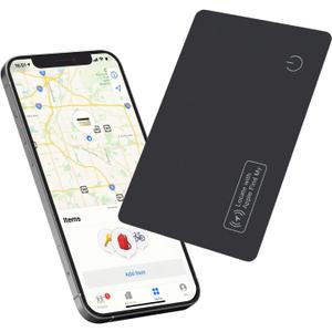 Reyke Wallet Tracker Card, Rechargeable Wallet Finder Compatible with Apple Find My (iOS Only) Item Finder for Luggage Tags Mobile Phones Passports, IP68 Waterproof