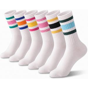 crew socks for women/Men - Retro Sport Socks Breathable Cotton, Seamless Comfort