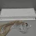 3 Tier Wall Hanging Shelf White - Wood Hanging Shelves for Wall - Floating Shelves for Bedroom Living Room Bathroom Kitchen - Hanging Plant Shelf - Rope Triangle Window Farmhouse Tall Shelf