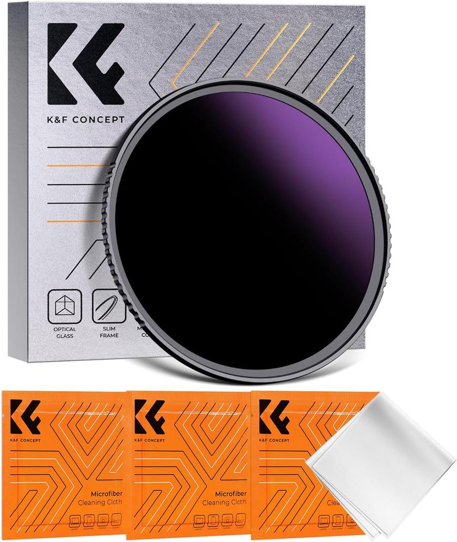 K&F CONCEPT 72mm ND1000000(20 Stops) ND Lens Filter 18 Multi-Layer Coatings Neutral Density Camera Lens Filter (K Series)