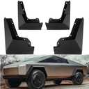 Mud Flaps for Tesla Cybertruck 2025 2024 Accessories Splash Fender 4 PCS Cyber Truck Splash Guards (Black)