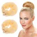 Goldrose Beauty Small Hair Bun maker 2 Pieces Hot Hair Buns For Kids & Women's Hair Styling Styler Twist Ring Former Shaper Doughnut Donut Chignon Bun Maker Clip Hair Accessory Small (Blonde)
