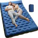 KASBAH Double Inflatable Camping Sleeping Pad,Thick 6 inch 2 Person Ultralight Sleeping Mat with Built-in Foot Pump and Pillow,Camping Essentials for Hiking,Backpacking,Traveling, Tent