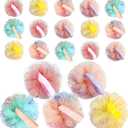 20 Pack Mini Bath Sponges Bulk 20G, Small Mesh Shower Loofah Pouf for Women Men Kids, Soft Exfoliating Body Scrubber Bath Ball, Shower Loofahs for Body Wash, Travel Gym Family, Assorted Colors