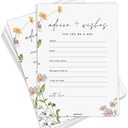 GardenCity Advice and Wishes for The Mr and Mrs, Bridal Shower Games for 50 Guests, Wildflower