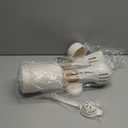 Umite Chef Kitchen Cooking Utensils Set, 33 pcs Non-stick Silicone Cooking Kitchen Utensils Spatula Set with Holder, Wooden Handle Silicone Kitchen Gadgets Utensil Set (Cream White)