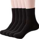 Josnown Womens Cotton Socks Thin Above Ankle Crew Socks for Women Girls Clothes 5 Pairs (9-11)