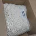 Negwoo Chunky Knit Throw Blanket, 50''*60'' Knitted Throw Chenille Yarn for Bed Couch, Handmade Cream Crochet Big Thick Blanket, Machine Washable Cute Comfy Blanket for Home Decor