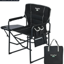 UNNYFEEL Oversized Camping Directors Chair 1 Pack, Portable Folding Lawn Chairs for Adults Heavy Duty with Side Table,Pocket for Beach, Fishing,Picnic,Concert Outdoor, Foldable Camp Chairs