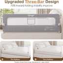 Bed Rail for Toddlers, 71 Inch Swing Down Toddler Bed Rails with Wider U-Shape Base, Breathable Baby Bed Rail Guard for King, Queen, Full, Twin Bed Rail for Baby