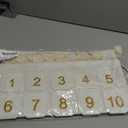 Photo Advent Calendar with Pockets, Christmas Calendar Countdown, Embroider Numbers Felt Photo Advent Calendar w/ 25 Small Pockets, Advent Calendars for Holiday Tradition (Gold)