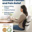 Everlasting Comfort The Original Lumbar Support Pillow for Office Chair - Improves Posture, Promotes Back Pain Relief - Superior Back Support for Gaming and Desk Chairs - Lumbar Pillow for Car, Couch