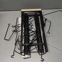 Pull Out Pots and Pans Organizer Under Cabinet, 22" Deep Expandable Pot Lid Organizer and Storage with 10 Adjustable Dividers Adhesive Pot and Pan Holder Rack with Handle Bracket(1 Pack,Black)