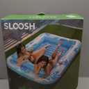 SLOOSH Inflatable Tanning Pool Lounger Float, 85" x 57" Extra Large Pool Floats Adult with Pillow, 4 in 1 Suntan Tub Raft Floatie,Sunbathing Bed Lounge for Water Blow Up Ball Pit Party Gifts, XL-Blue