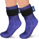 Hilph Full Foot Ice Pack Gel Sock for Hot & Cold Therapy - Reusable Cooling Sock for Toe Pain, Plantar Fasciitis & Hot Feet - Easy Slip On Design for Chemotherapy, Postpartum Recovery, 1 Pair, Blue, One Size 33" x 10"