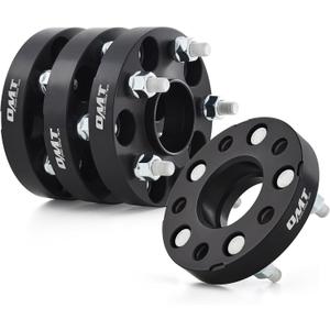 Orion Motor Tech 5x4.5 Hub Centric Wheel Spacers, 1" Black Wheel Spacers with M12x1.5 Studs Compatible with Honda Accord Honda Civic Honda CRV Acura RSX Acura TL, 64.1mm Bore Wheel Spacer Kit, 4pcs
