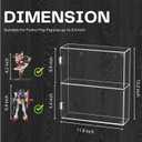 YUNEASELF Acrylic Display Case - 2 Layer Clear Display Case for Funko Pop Action Figures - Wall Mounted or Desktop Dustproof Display Cabinet Shelf for Labubus Collectibles Mini Toys
