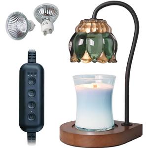 PPZHAVG Candle Warmer Lamp Birthday Gifts for Women Mom, Mothers Day Gifts, Compatible with All Jar Candles, Wax Melt for Candle Home Decor, Modern Farmhouse Decor, Candle Warmer Timer DarkGreen