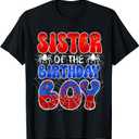Sister of The Birthday Boy Spider Web Family Matching T-Shirt (Has No Size)