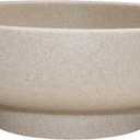 LIN CHUAN Large Decorative Bowl, Fruit Bowl for Kitchen Counter, Modern Resin Bowl for Home Decor, Key Holder for Entry Table, Sand Beige