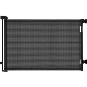 Retractable Baby Gate for Stairs 33 Height, Expands up to 71 Width Safety Gate for Infants, Toddlers, Dogs & Pets Easy Install, Secure Closure, Black Mesh Design for Indoor & Outdoor Use