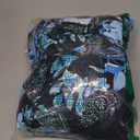 Yonique Two Piece Tankini Swimsuits for Women with Shorts Halter V Neck Bathing Suits Flowy Twist Front Swimwear (18 W, Blue Flower)