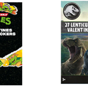 Teenage Mutant Ninja Turtles And Jurassic World Valentines For Kids – Pack Of 3 – Sticker And Lenticular Valentine Cards With Heart Seals And Fun 3D Effects