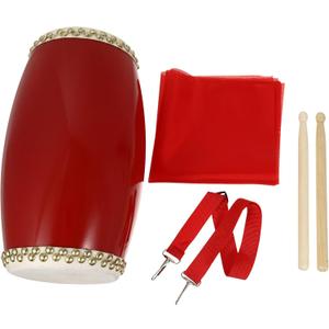 Vaguelly 1set Traditional Cowhide Waist Drum Simple Professional Hand Drum for Boy Girl Adults Portable Percussion Instrument with Strap Dance and Cultural Performances (32X14X14CM) Vaguelly 1set Traditional Cowhide Waist Drum Simple Professional Hand Drum for Boy Girl Adults Portable Percussion Instrument with Strap Dance and Cultural Performances (32X14X14CM)