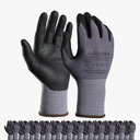 Safety Work Gloves MicroFoam Nitrile Coated-12 Pairs,Seamless Knit Nylon Gloves,Home Improvement,Micro-Foam Gloves, Size 12