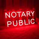 Notary Public Neon Sign,Inform of Business Services Provided of Notaries,Easy Hanging on Wall,5V USB Power Supply.16 * 8inches.