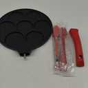 Egg Frying Pan, Pancake Maker, Egg Cooker Pan, Omelet Mini Pancake Pan, Nonstick 7 Egg Skillet Silver Dollar Pancake Pan Egg Maker (Black)