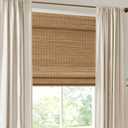 Madison Park 100% Bamboo Cordless Roman Shades Blinds, 27x64 Neutral