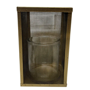 HD Designs Metal with Glass Large Candle Holder
10 in