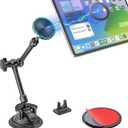 Magnetic Tablet Holder for Car - Strong Magnet, Metal Arm Dashboard Windshield iPad Suction Mount for Truck, Pickup, SUV, Van, Fit for 4-11" iPad Pro/Air/Mini, Galaxy Tabs, iPhone